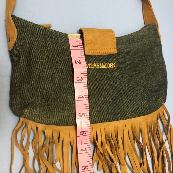 Steve Madden Denim & Leather Purse - Picture 9 of 11